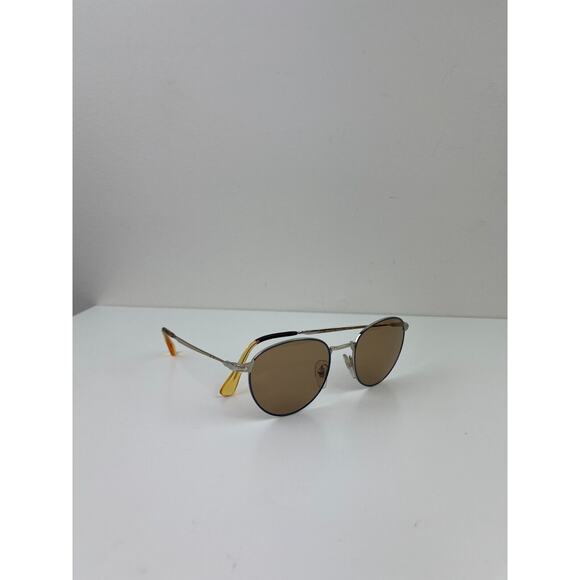 PERSOL Unisex PO2445S PO/2445/S 1084/53 Gold/Blue Fashion Round Sunglasses Mens main image 9